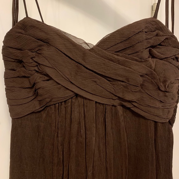 DONATED - Amsale evening dress in espresso brown - Picture 2 of 10